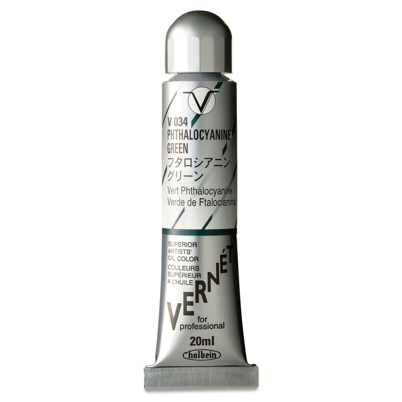 Holbein Vernét Superior Artists' Oil Color - Pthalocyanine Green, 20 ml tube
